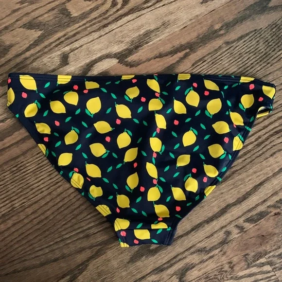 Boden Lemon Print Black Bikini Bottom - Picture 5 of 5